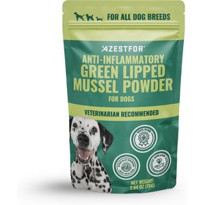 Azestfor Anti-Inflammatory Green Lipped Mussel Powder Supplement for Dogs, 2.64-oz bag
