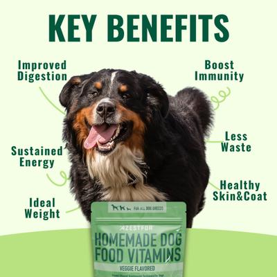 Show full view: Azestfor Homemade Dog Food Veggie Flavored Powder Multivitamins for Dogs, 1-lb bag slide 3 of 10