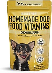 Azestfor Homemade Dog Food Chicken Flavored Powder Vitamins for Dogs, 1-lb bag