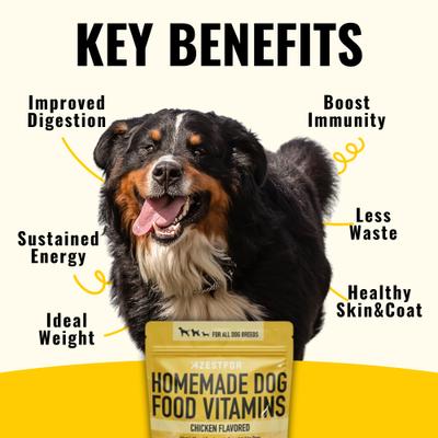 Show full view: Azestfor Homemade Dog Food Chicken Flavored Powder Vitamins for Dogs, 1-lb bag slide 3 of 10