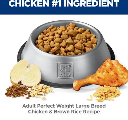 Show full view: Hill's Science Diet Adult Perfect Weight Management Large Breed Chicken Dry Dog Food, 25-lb bag slide 4 of 12