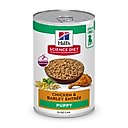 Hill's Science Diet Puppy Chicken & Barley Entree Canned Wet Dog Food, 13-oz can, case of 12