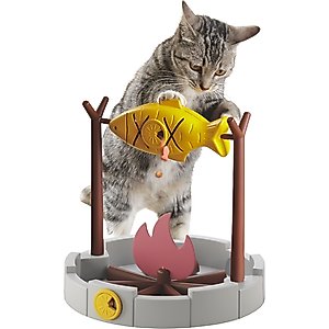 Petpals 11-in Treat Dispensing Slow Cat Feeder, Multi, Small
