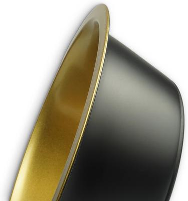 Show full view: Hiddin Double Glam Dog Bowl, Black/Gold, Small slide 4 of 5