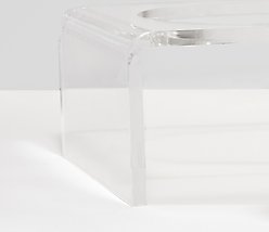 Hiddin Clear Double 2-Tone Dog Bowl, Pink, Medium