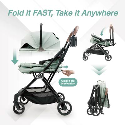 Show full view: Ibiyaya Tinker Detachable Dog Stroller, Sage Green, Small slide 5 of 10