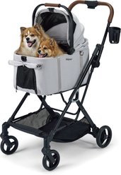 Ibiyaya Tinker Detachable Dog Stroller, Silver Gray, Small