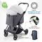 Show in main carousel: Ibiyaya Maxi Deep Carriage Dog Stroller, Twin Gray slide 4 of 9