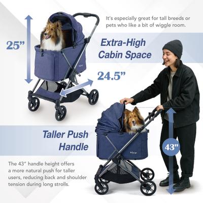 Show full view: Ibiyaya Maxi Deep Carriage Dog Stroller, Royal Blue slide 2 of 9