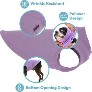 Gooby Stretch Fleece Dog Vest, Pumpkin, Medium