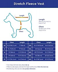 Gooby Stretch Fleece Dog Vest, Indigo Blue, Medium slide 2 of 5