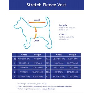 Gooby Stretch Fleece Dog Vest, Pumpkin, Medium