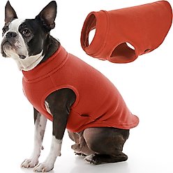 Gooby Stretch Fleece Dog Vest, Pumpkin, Medium