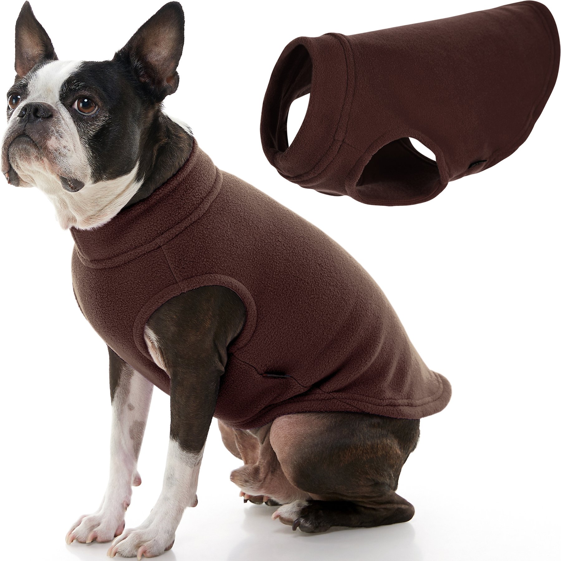 Gooby Stretch Fleece Dog Vest, Brown, XXXXXX-Large