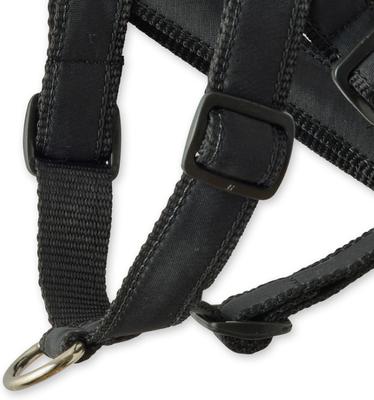 Show full view: Pet Passion Remy Recycled Ribbon Dog Harness, Black, Small: 15 to 19-in chest slide 3 of 3