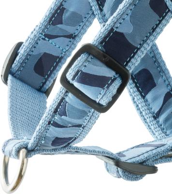 Show full view: Pet Passion Remy Recycled Ribbon Dog Harness, Navy Camo, Medium: 19 to 22-in chest slide 3 of 4