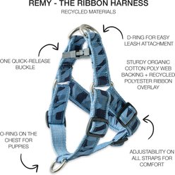 Pet Passion Remy Recycled Ribbon Dog Harness, Navy Camo, Large: 22 to 26-in chest slide 2 of 4