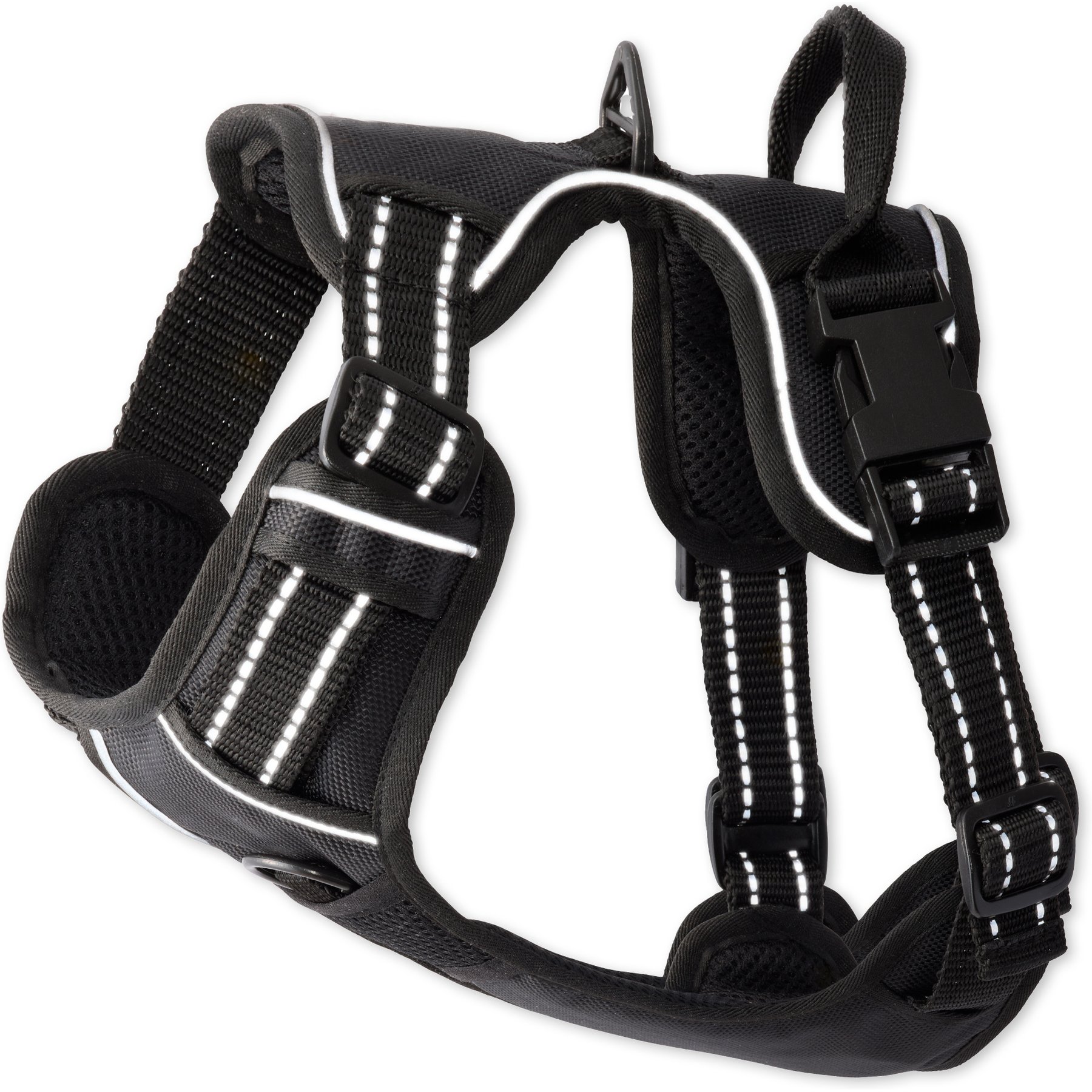 Pet Passion Max Hardy Reflective Dog Harness, Black, Small: 15 to 19-in chest