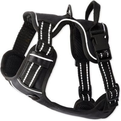 Pet Passion Pet Passion Max Hardy Reflective Dog Harness, Black, Large: 22 to 26-in chest
