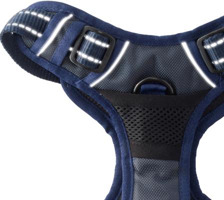 Show full view: Pet Passion Max Hardy Reflective Dog Harness, Navy, Medium: 19 to 22-in chest slide 4 of 5