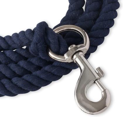 Show full view: Pet Passion Tucker Twisted Rope Dog Leash, Navy, 7-ft long, 1-in wide slide 5 of 6
