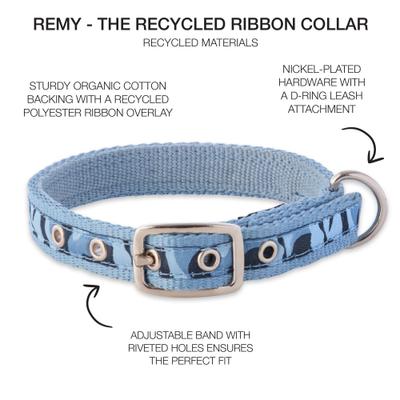 Show full view: Pet Passion Remy Recycled Ribbon Dog Collar, Navy Camo, XX-Large: 22 to 26-in neck, 1 1/4-in wide slide 3 of 7
