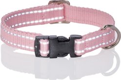 Pet Passion Max Hardy Reflective Dog Collar, Pink, Medium: 13 to 16-in neck, 1-in wide