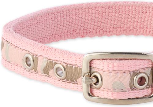 Show full view: Pet Passion Remy Recycled Ribbon Dog Collar, Pink Camo, Small: 11 to 14-in neck, 1-in wide slide 3 of 6