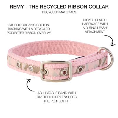 Show full view: Pet Passion Remy Recycled Ribbon Dog Collar, Pink Camo, Small: 11 to 14-in neck, 1-in wide slide 2 of 6