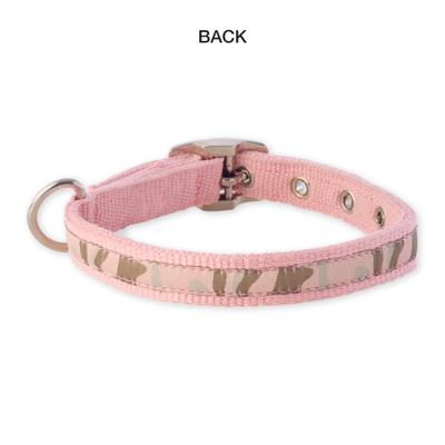 Show full view: Pet Passion Remy Recycled Ribbon Dog Collar, Pink Camo, Small: 11 to 14-in neck, 1-in wide slide 4 of 6