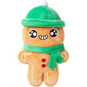 FuzzYard Holly Jolly Chillybread Dog Toy, Small, Green