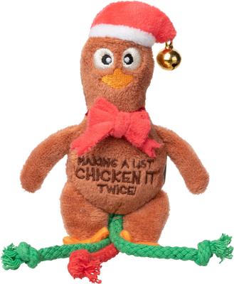 Show full view: FuzzYard Christmas Chicken It Twice Chook Cat Toy, Brown slide 2 of 3