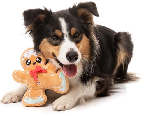 Show full view: FuzzYard Christmas Biscuit Blader Dog Toy, Brown slide 2 of 4