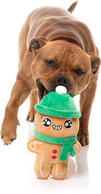 Show full view: FuzzYard Christmas Holly Jolly Chillybread Dog Toy, Large, Green slide 3 of 6