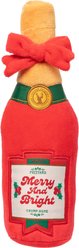 FuzzYard Christmas Merry & Bright Chompagne Dog Toy, Red