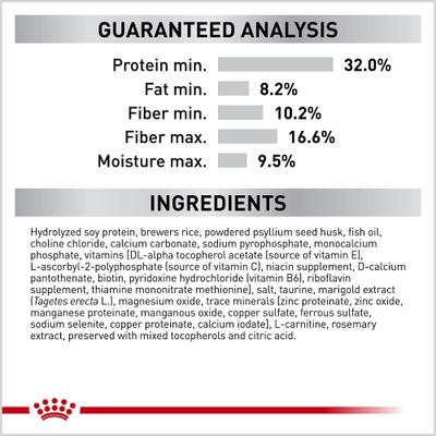 Show full view: Royal Canin Veterinary Diet Multifunction Feline Satiety + Hydrolyzed Protein Dry Cat Food, 7-lb bag slide 8 of 11