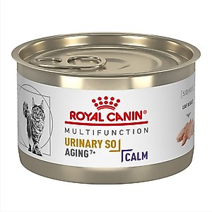 Royal Canin Veterinary Diet Multifunction Urinary SO Aging 7+ & Calm Loaf in Sauce Wet Cat Food, 5.1-oz can, case of 24