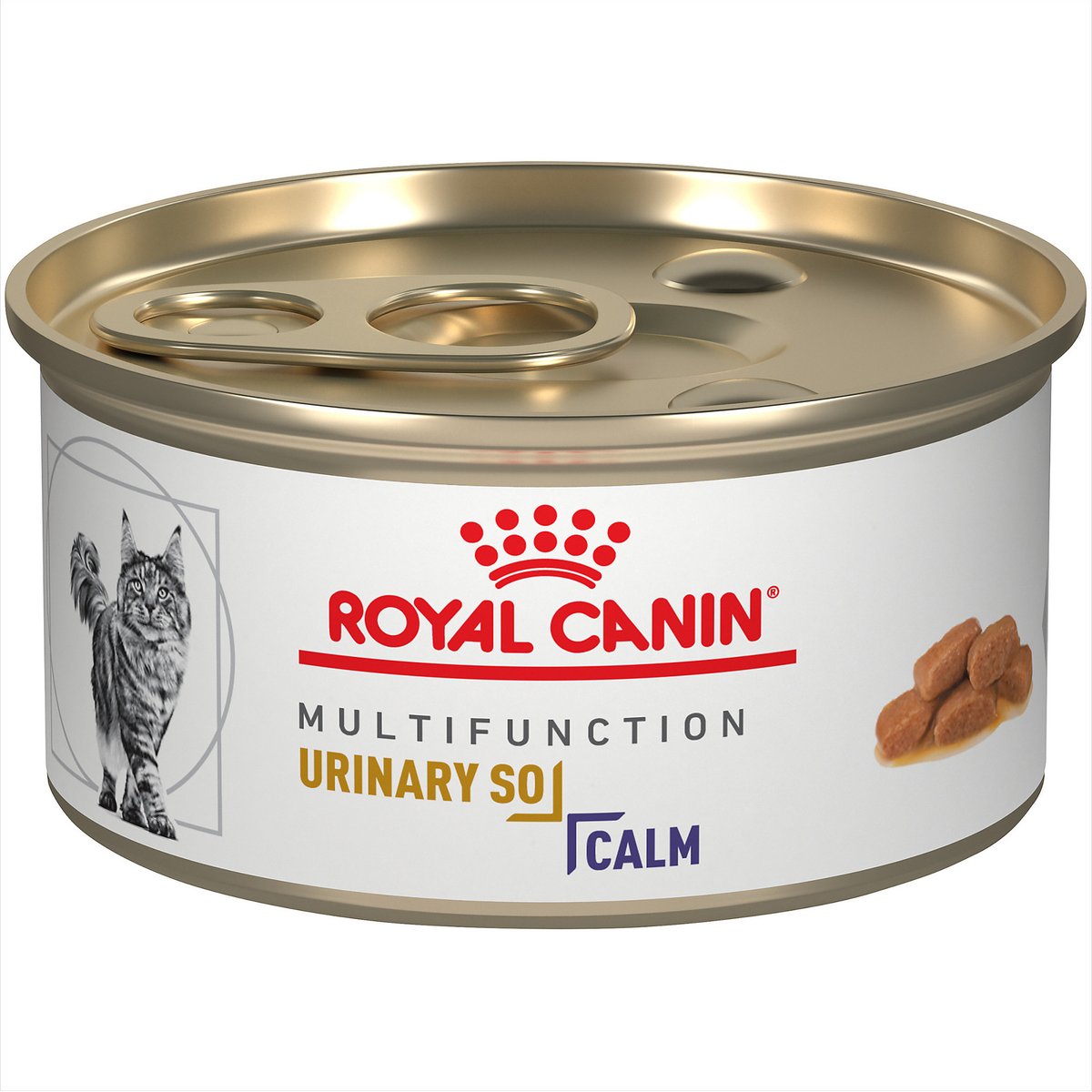 Royal Canin Veterinary Diet Multifunction Urinary + Calm Thin Slices in Gravy Wet Cat Food, 3-oz can, case of 24