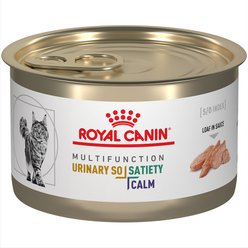 Royal Canin Veterinary Diet Multifunction Urinary SO + Satiety + Calm Loaf in Sauce Wet Cat Food, 5.1-oz can, case of 24