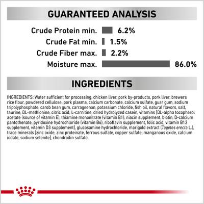 Show full view: Royal Canin Veterinary Diet Multifunction Urinary SO + Satiety + Calm Loaf in Sauce Wet Cat Food, 5.1-oz can, case of 24 slide 3 of 9