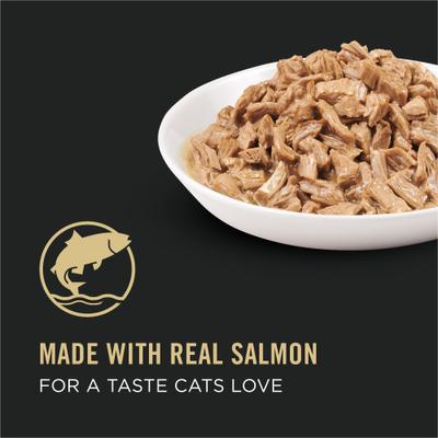 Show full view: Purina Pro Plan Adult Salmon Entree in Sauce Canned Cat Food, 5.5-oz, case of 24 slide 4 of 12