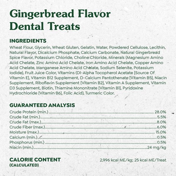 Show full view: Greenies Teenie Gingerbread Flavor Dental Dog Treats, 6-oz, 22 count slide 7 of 10