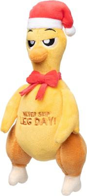 Show full view: FuzzYard Christmas Never Skip Leg Day Chook Dog Toy, Yellow slide 2 of 4