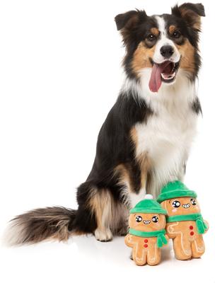 Show full view: FuzzYard Christmas Holly Jolly Chillybread Dog Toy, Small, Green slide 5 of 5