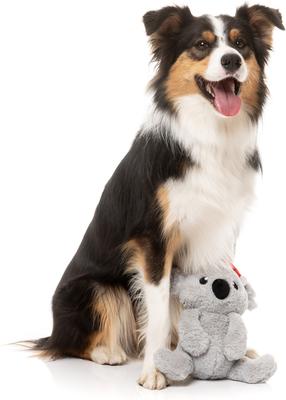 Show full view: FuzzYard Christmas Coco Koala Dog Toy, Large, Grey slide 3 of 6