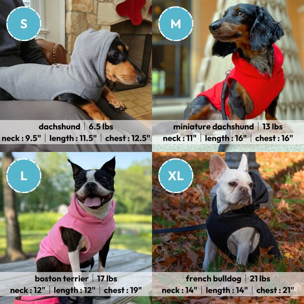 Show full view: Gooby Fleece Vest Dog Hoodie, Black, X-Large slide 5 of 5