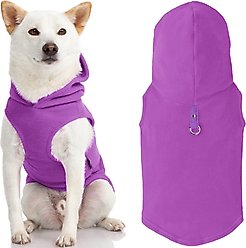 Gooby Fleece Vest Dog Hoodie, Purple, Medium