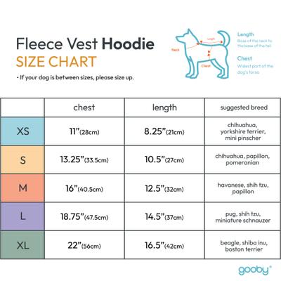 Show full view: Gooby Fleece Vest Dog Hoodie, Blue, X-Large slide 4 of 5