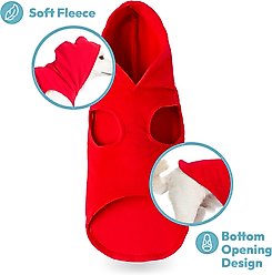 Gooby Fleece Vest Dog Hoodie, Blue, Medium slide 2 of 5