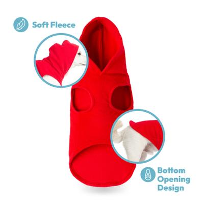 Show full view: Gooby Fleece Vest Dog Hoodie, Blue, X-Large slide 3 of 5